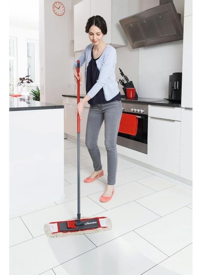 فيليدا ممسحة مسطحة من ActiveMax Lavatutto Micro &amp; Cotton، على شكل شبه منحرف، مقبض تلسكوبي، قدرة امتصاص عالية - Image 4