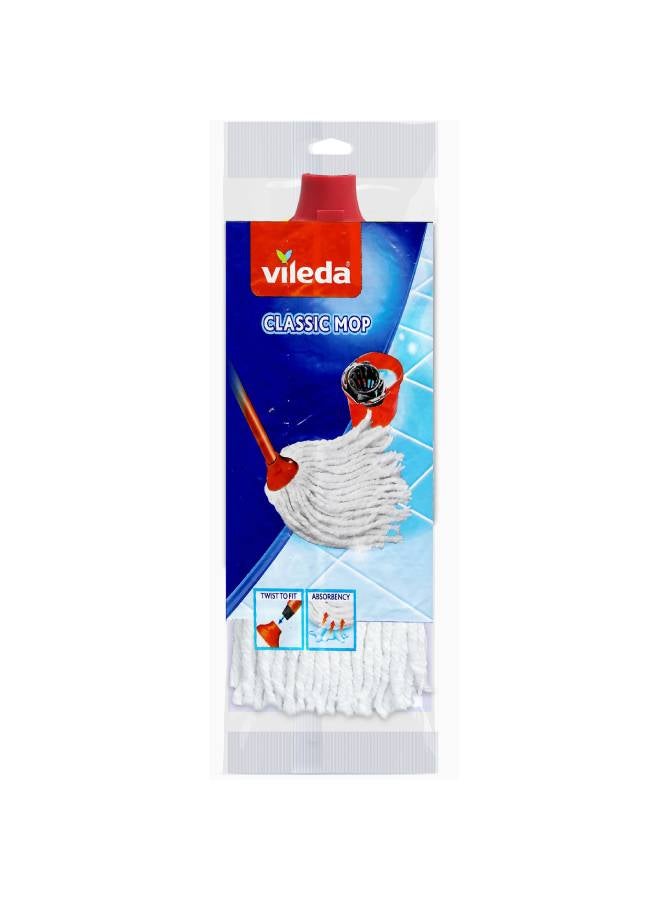 Vileda Classic Cotton Floor Mop With Stick, Super Absorbent, Universal Thread Handle, Cost-Effective, 10 x 6 x 153 Cm Red/White - pnsku/N12824965A/45/_/1727942574/200a1bdf-c0e1-45e3-b3ef-8eacdac505c4