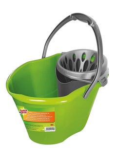 Scotch Brite Bucket with Squeezer Green/Grey