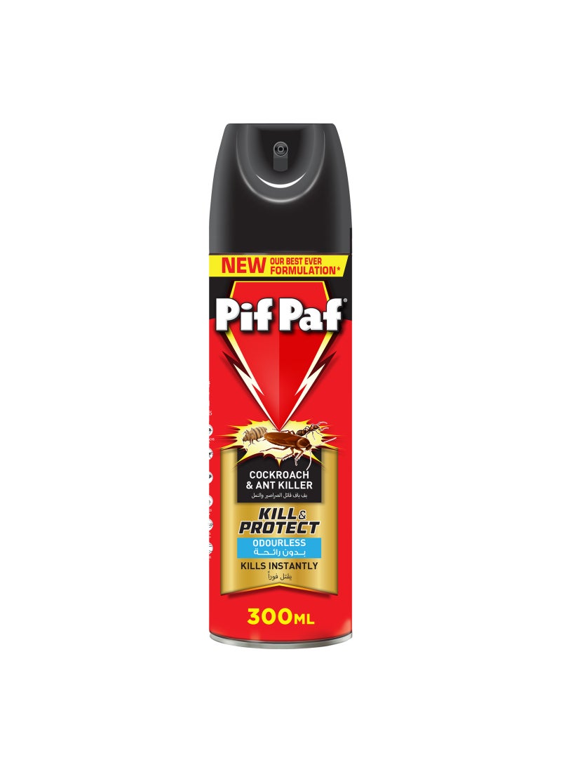 Pif Paf Cockroach And Ant Killer Insta Kill Odourless Killer Spray 300ml  - Image 1