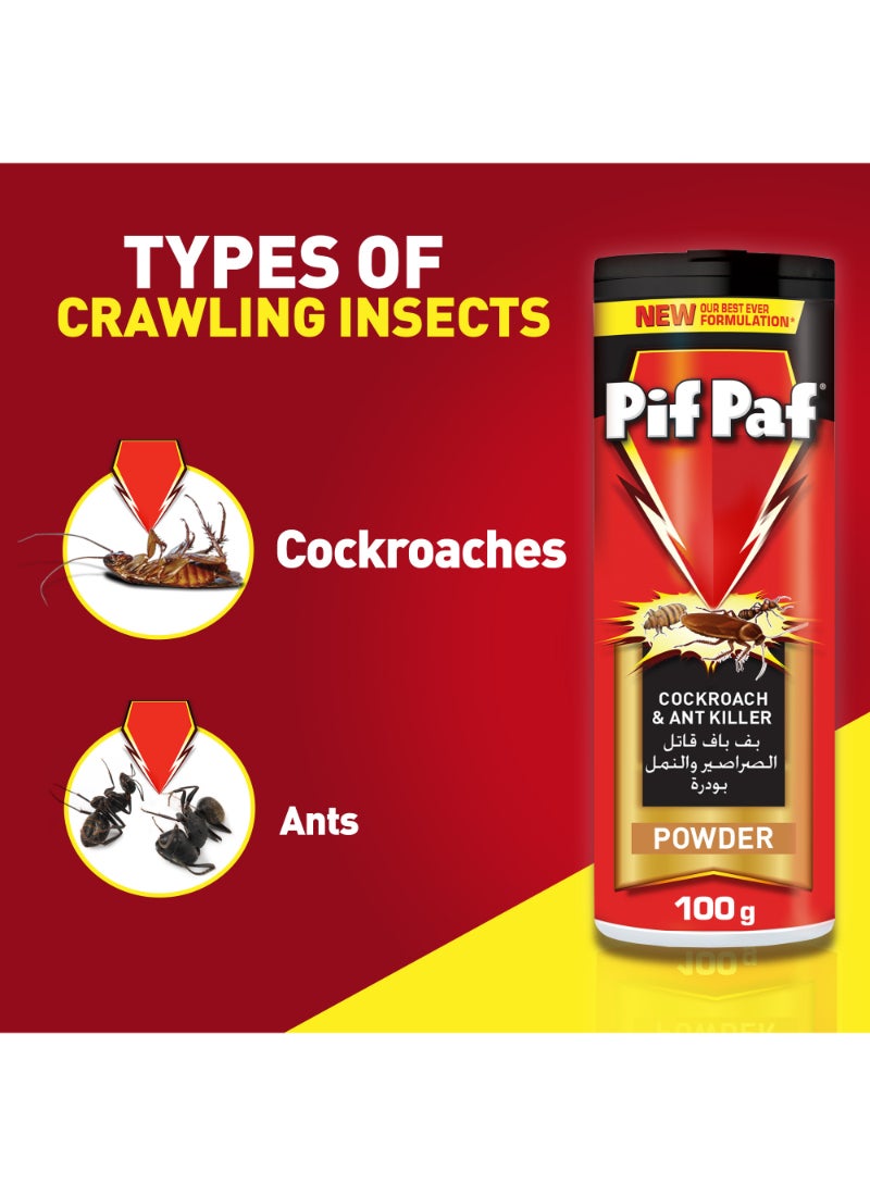 Pif Paf Cockroach And Ant Killer Kill And Protect Powder 100grams  - Image 3