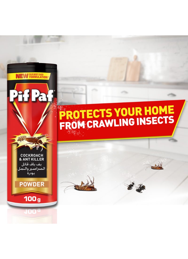 Pif Paf Cockroach And Ant Killer Kill And Protect Powder 100grams  - Image 2