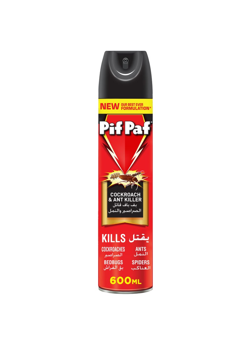 Pif Paf Cockroach And Ant Killer Kill And Protect Killer Spray 600ml  - Image 1