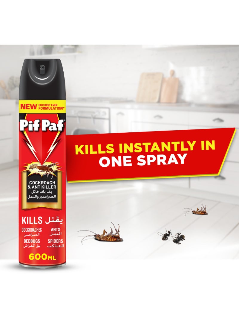 Pif Paf Cockroach And Ant Killer Kill And Protect Killer Spray 600ml  - Image 3