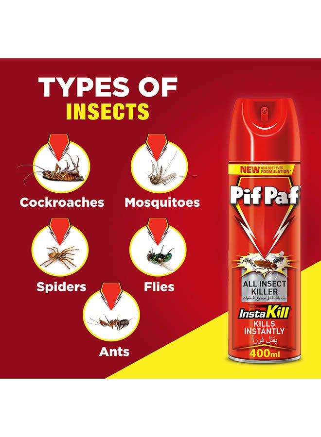 Pif Paf - All Kills Cockroaches, Ants, Flies And Mosquitoes Killer Spray 400ml - Image 1