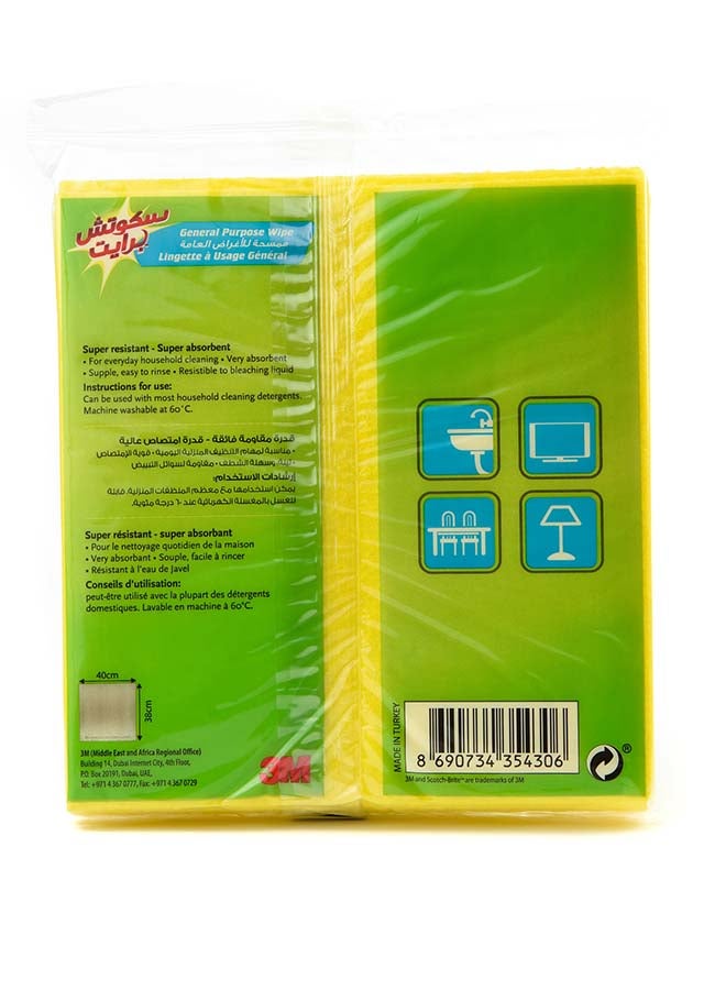 سكوتش برايت قماش متعدد الأغراض - عبوة من 3+1 مجاناً أصفر - Image 2