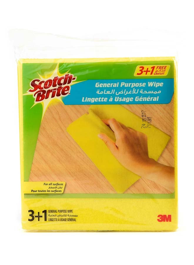 سكوتش برايت قماش متعدد الأغراض - عبوة من 3+1 مجاناً أصفر - Image 1