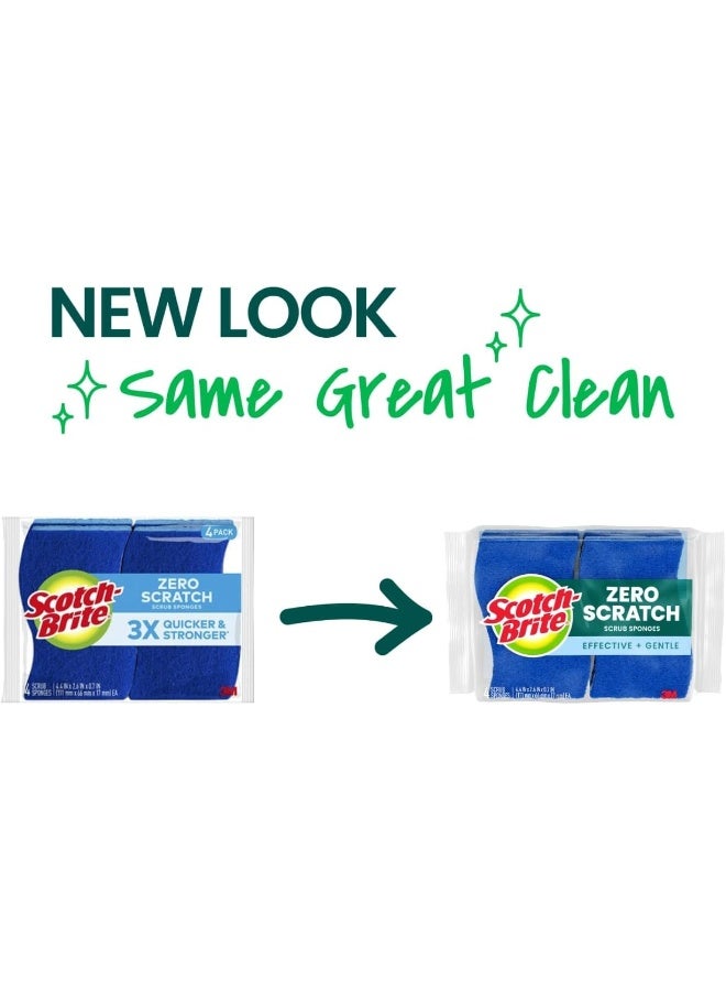 Scotch Brite Scotch-Brite Non Scratch Cellulosic Scrub Sponge, 3 units/pack | Kitchen sponge | Dish sponge | Scrub | Delicate Purpose Cleaning | Food Safe | Rinses Clean Blue - Image 2