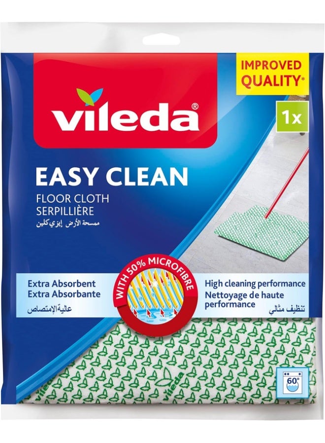Vileda Floor cloth Easy Clean 1 pc (Green) Green/White 60x50cm - Image 1