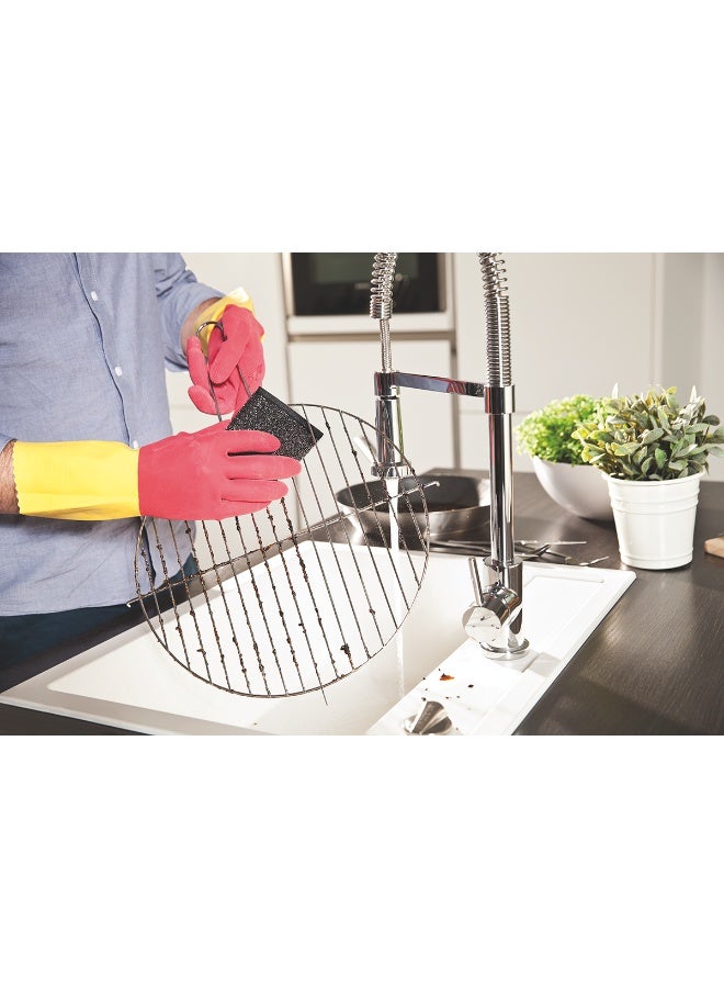 فيليدا قطعتان من وسادة التنظيف المعدنية جليتزي باور إينوكس، قماش شديد التحمل، صحي وفعال أسود - Image 3