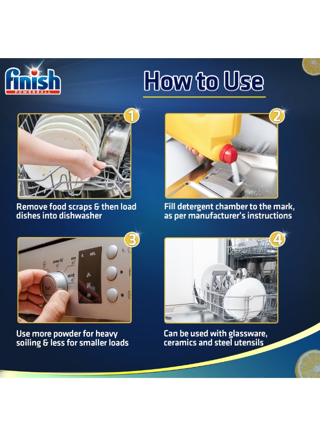 Finish - Finish Classic Dish Wash Powder Lemon 1kg - Image 1