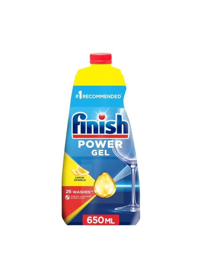 Finish All In 1 Max Lemon Concentrated Dishwasher Detergent Gel, 650ml  - Image 1