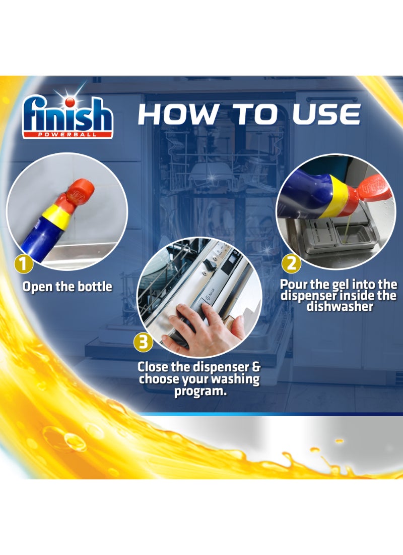 Finish - Lemon Sparkle All In One Dishwasher Power Gel 1Liters - Image 1