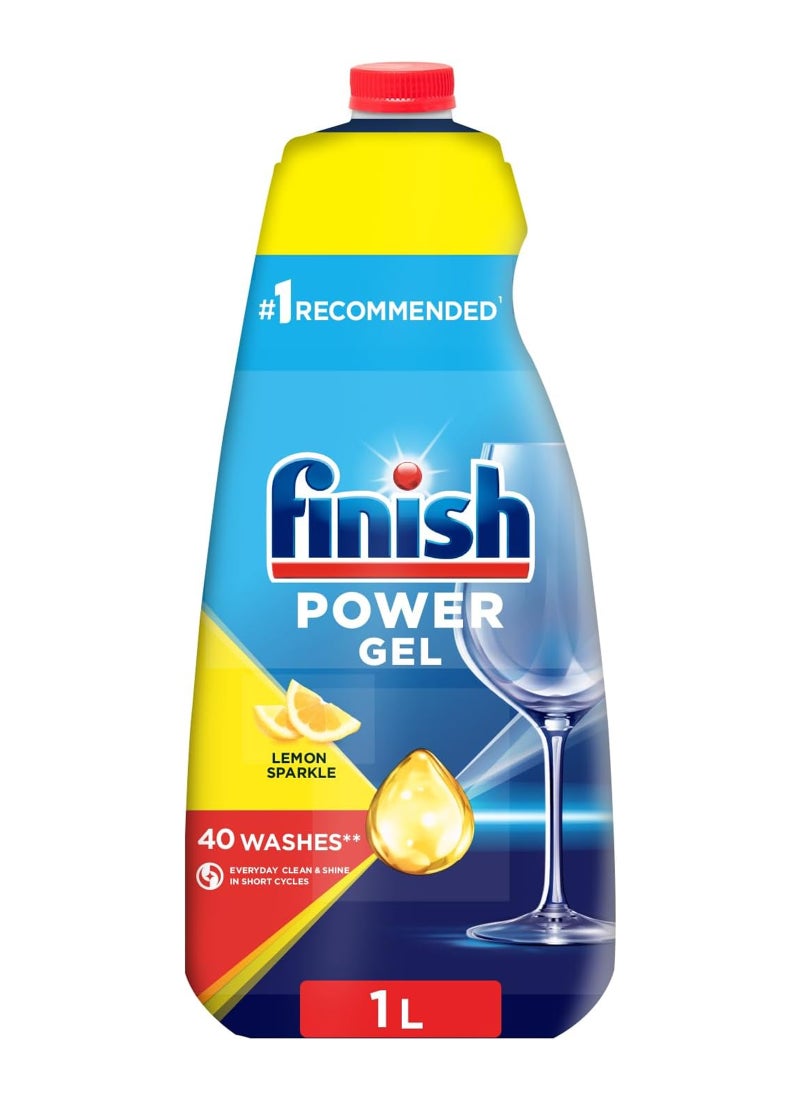 Finish Lemon Sparkle All In One Dishwasher Power Gel 1Liters - Image 1