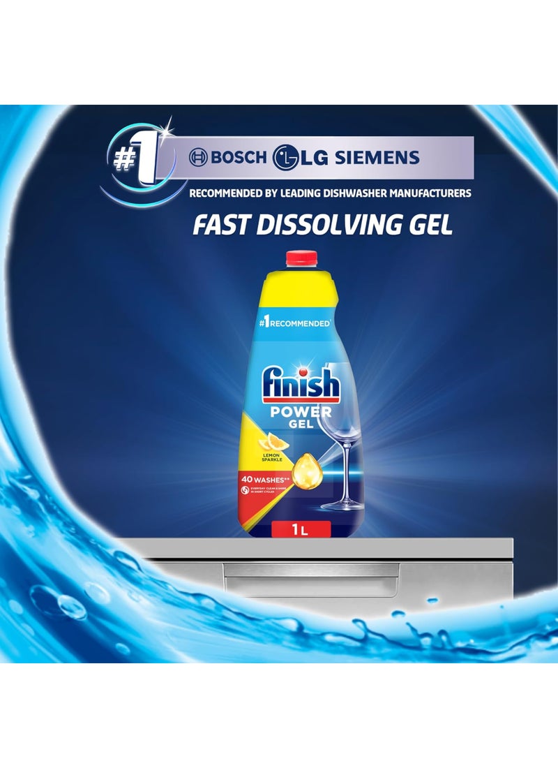 Finish Lemon Sparkle All In One Dishwasher Power Gel 1Liters - Image 2