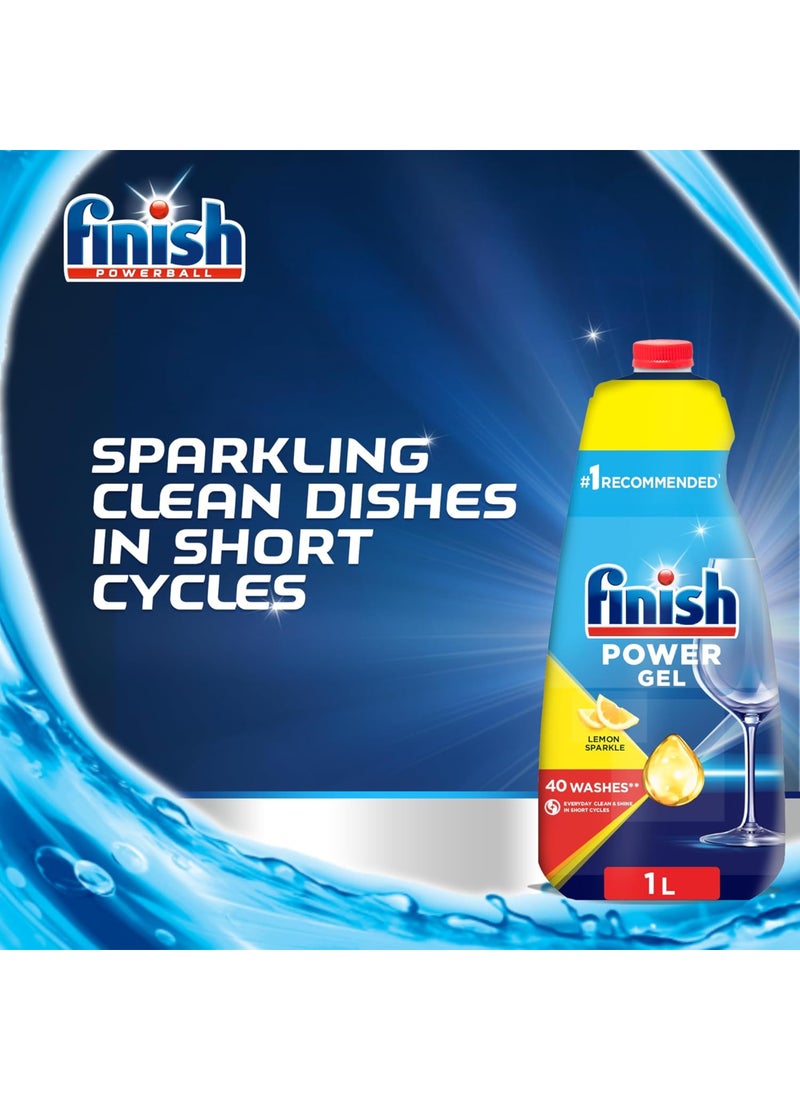 Finish Lemon Sparkle All In One Dishwasher Power Gel 1Liters - Image 3