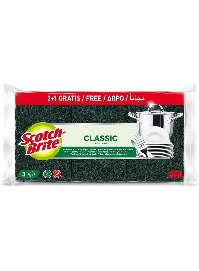 Scotch Brite Heavy Duty Scotch Brite 3 Pieces Green  - Image 3