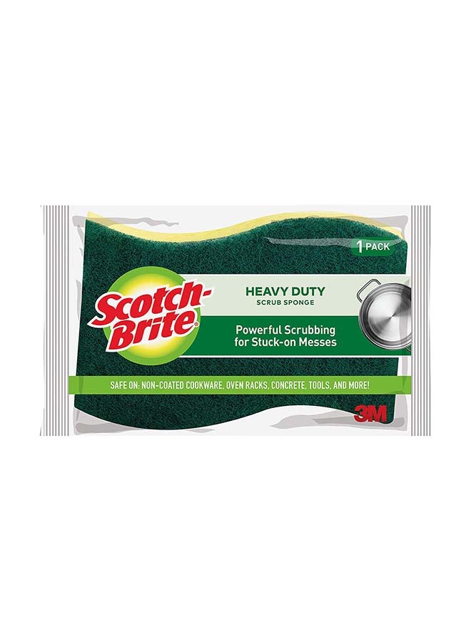 Scotch Brite Heavy Duty Sponge Kitchen Scrub, 1 Sponge, Pack of 1, Green Green - Image 1