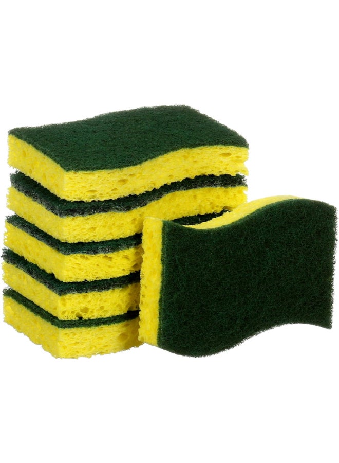 Scotch Brite Heavy Duty Cellulosic Scrub Sponge, 6 units/pack | Kitchen sponge | Dish sponge | Scrub | General Purpose Cleaning | Food Safe | Non-Rusting | Kitchen, Garage, Outdoor Multicolor 4.4 x 2.6 x 0.7inch - Image 2