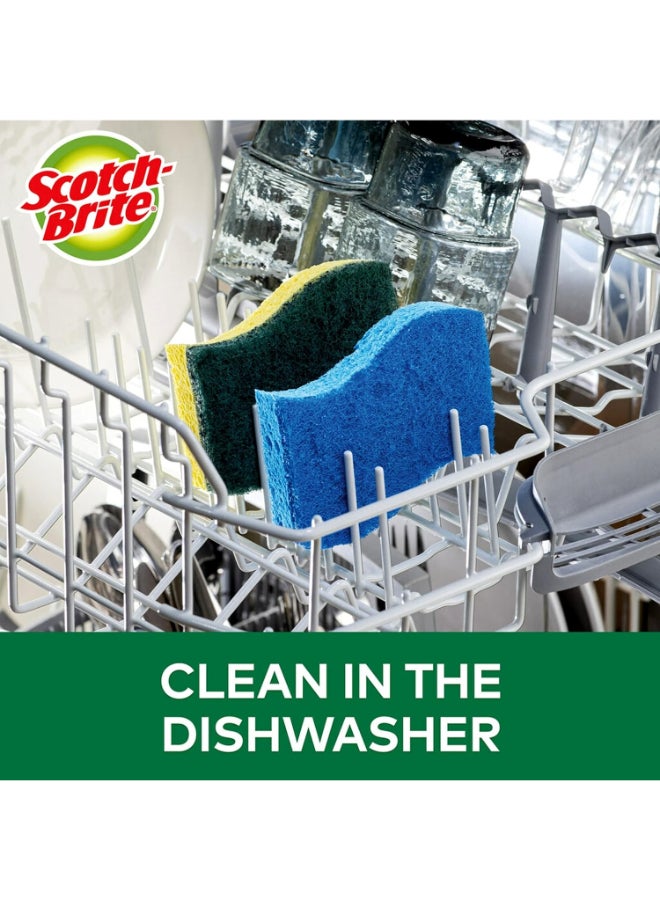 Scotch Brite Heavy Duty Cellulosic Scrub Sponge, 6 units/pack | Kitchen sponge | Dish sponge | Scrub | General Purpose Cleaning | Food Safe | Non-Rusting | Kitchen, Garage, Outdoor Multicolor 4.4 x 2.6 x 0.7inch - Image 5