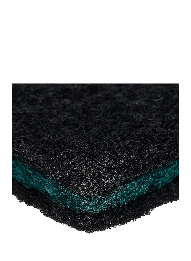 Vileda Ultra Fresh Pan Flat Scourer 3 Pcs, Antibacterial, Abrasive fiber, Durable, Multipurpose - Black & Green (3 Pcs Per Pack) Green/Black - Image 4
