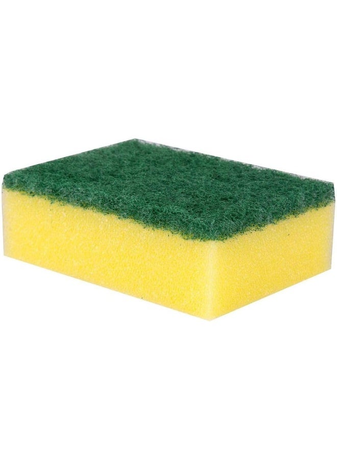 Vileda Tip Top Dish Washing Medium Foam Sponge Scourer 3 Pcs, Long-Lasting and Durable, Sensitive Surfaces, Yellow & Green, (3 Pcs Per Pack). Yellow/Green - Image 3