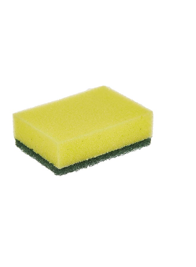 Vileda Tip Top 5 Pieces Medium Dishwashing Sponge, Long Lasting and Durable, for Sensitive Surfaces, . Yellow/Green - Image 3