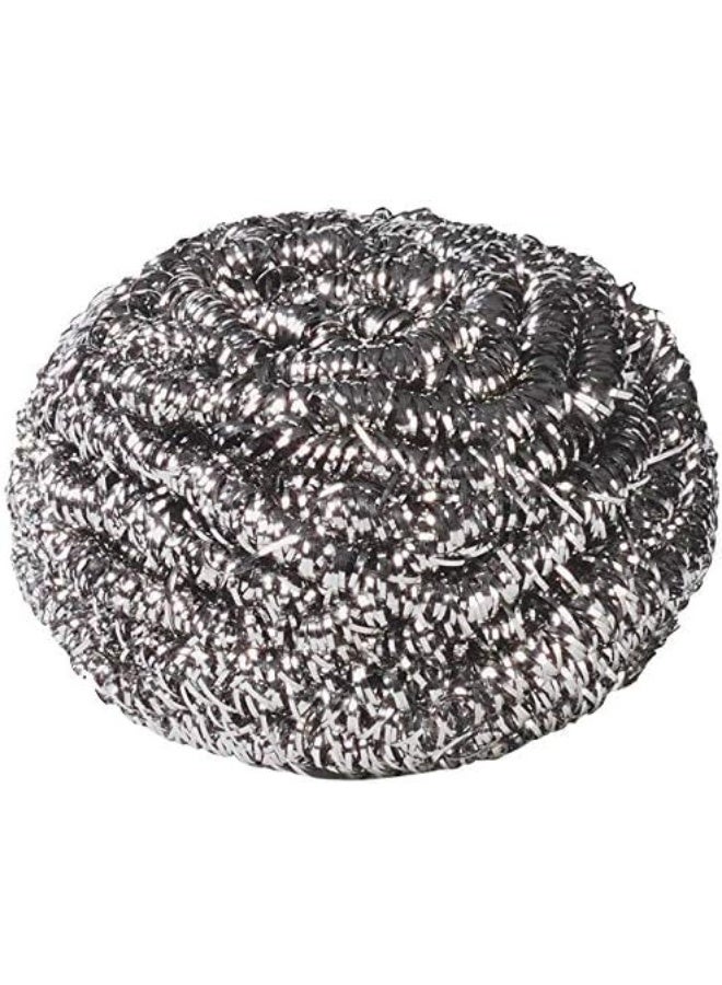 Vileda Glitzi Inox Spiral Scourer 5Pcs, Stainless Steel, Anti-Burn Cleaning, Long-Lasting, Ergonomic Design (5 Pcs Per Pack) metallic - Image 2