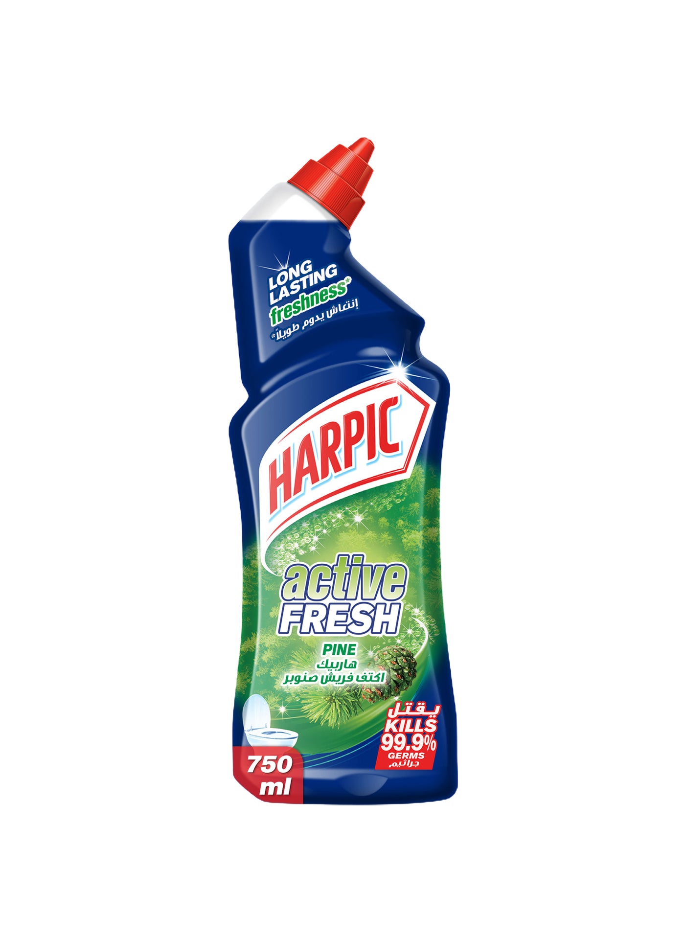 Harpic Active Fresh Pine Toilet Cleaner, 750ml 750ml