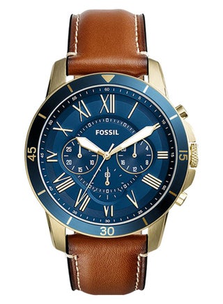 Men's Water Resistant Chronograph Watch FS5268 - 44 mm - Brown - pnsku/N12831719A/45/_/1767607610/d15650d6-209f-4a1b-b63c-bbcb2065d21f