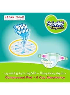 BabyJoy Compressed Diamond Pad Diaper, Size 6, Junior XXL, 16-25 Kg, Mega Pack, 38 Diapers  - Image 4