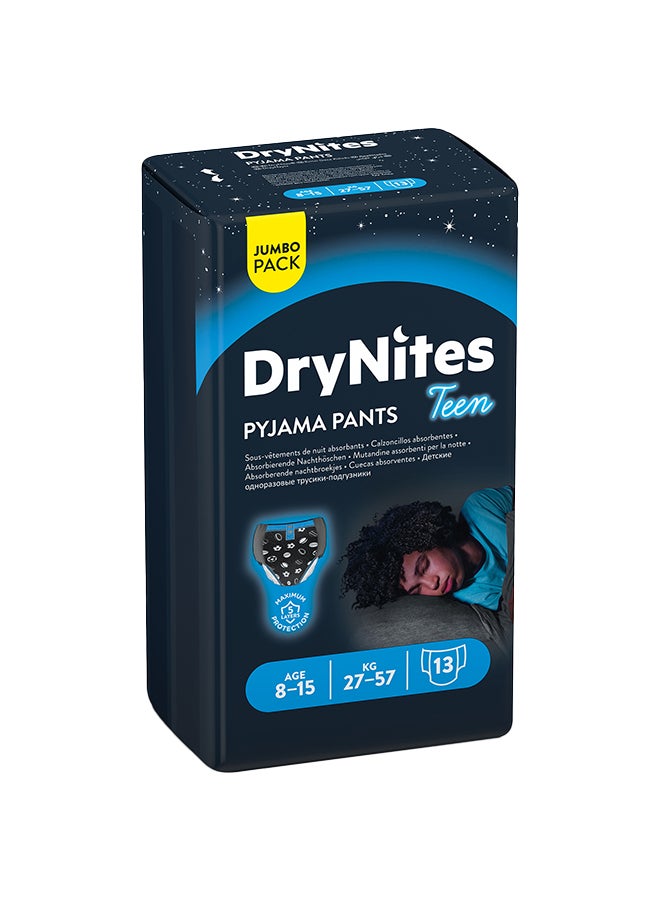 Huggies - DryNites Pyjama Pants, 8-13 years, Bed Wetting Diaper, Boys, 30-48 kg, Value Pack, 13 Pants - Image 1