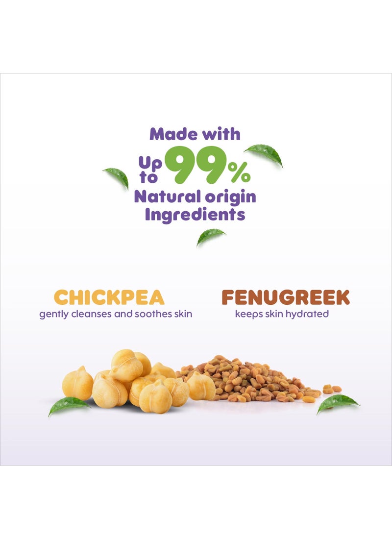 هيمالايا حمام لطيف للأطفال بالحمص والجرام الأخضر، خالي من البارابين - 200 مل - Image 3