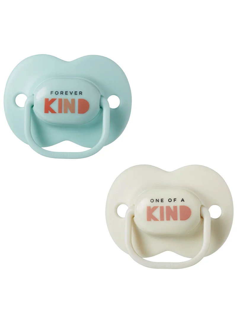 تومي تيبي Pack Of 2 Every Day Orthodontic Pacifiers - Assorted For 0-6 Months