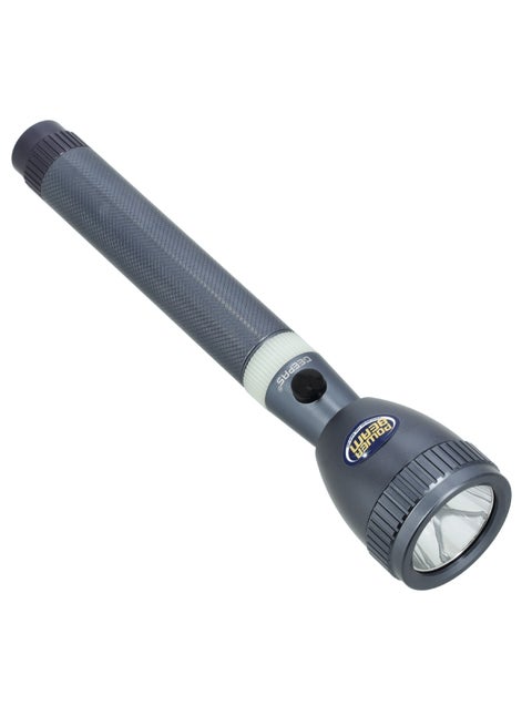 Rechargeable LED Flashlight|  Portable & Lightweight | 3000mAh Battery | 3hrs Working | Ideal for Indoor & Outdoor Activities | Powerful Torch for Camping Hiking & More | GFL3827 Grey 235mm