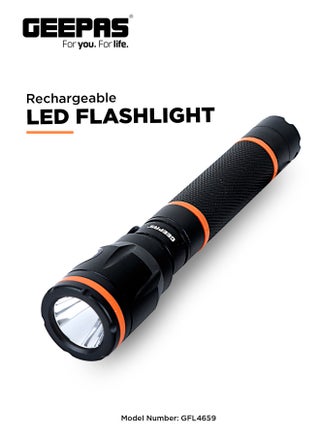 Rechargeable Waterproof LED Flashlight Black 152mm - pnsku/N12833578A/45/_/1725368251/a32a63cd-e840-4c45-8067-4ac920f582d6