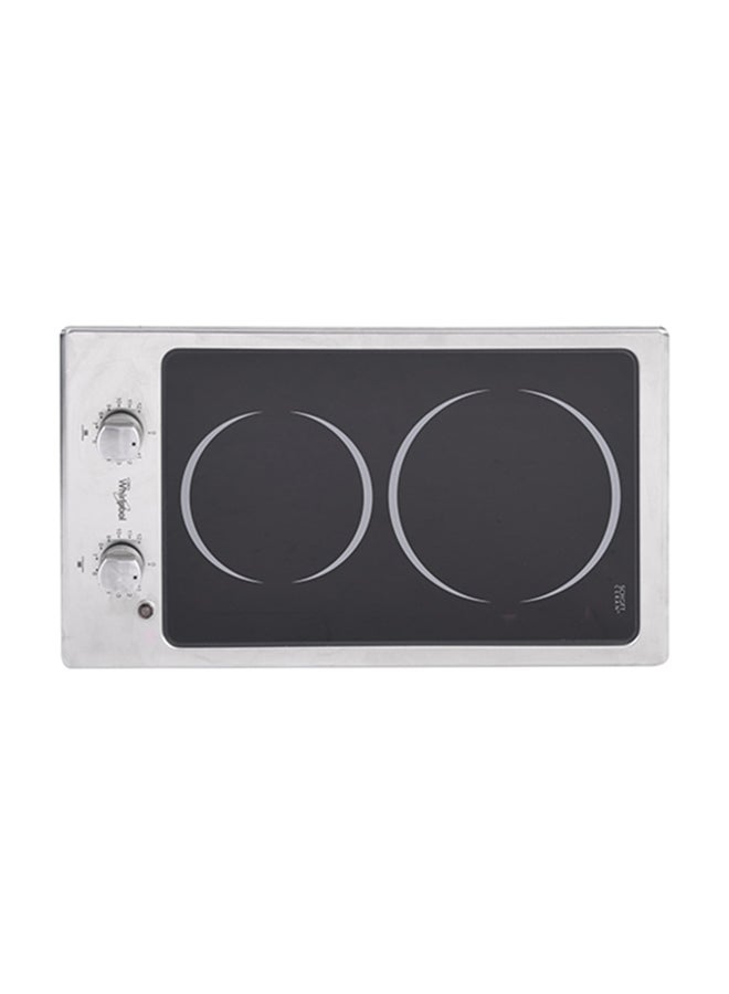 ويرلبول موقد دومينو الكهربائي الثنائي AKT315IX فضي / أسود / أحمر - Image 1