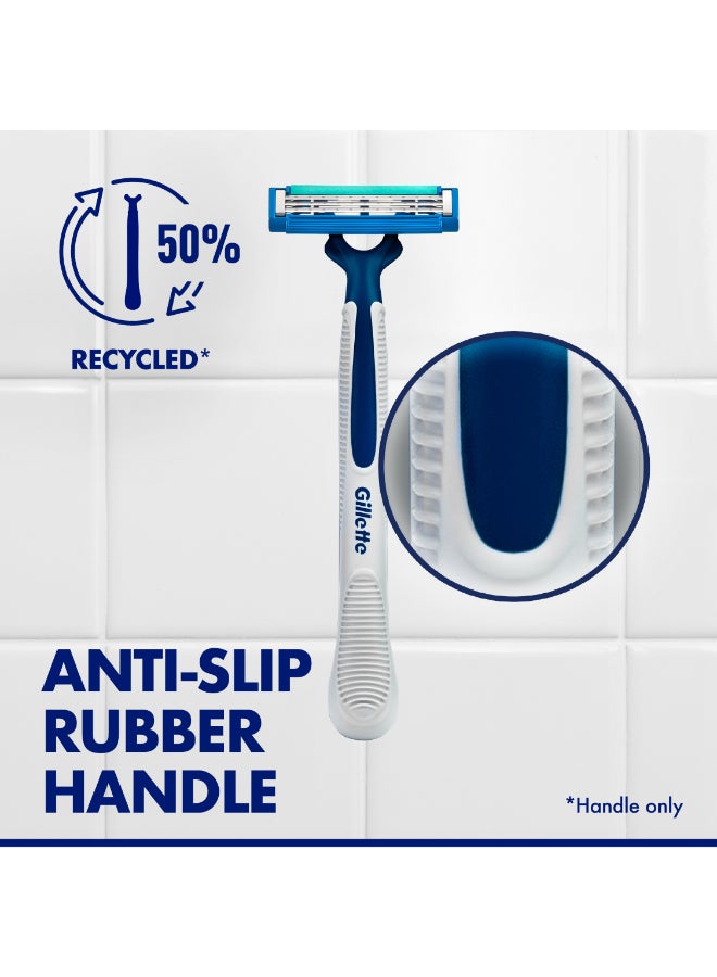 Buy Gillette Blue 3 Simple Disposable Razors 5 Count Online | 15 ...