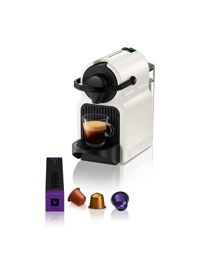 Nespresso Inissia C40 Espresso Capsule Coffee Machine, 19 Bar Pressure 0.7 L 1260 W NN-C40-ME-WH-NE5 White - Image 1