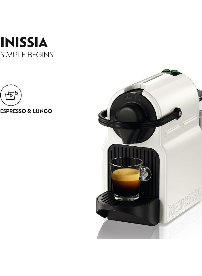 Nespresso Inissia C40 Espresso Capsule Coffee Machine, 19 Bar Pressure 0.7 L 1260 W NN-C40-ME-WH-NE5 White - Image 3