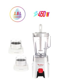 Electric Blender With Jar 1.5 L 450 W LM242027 White/Clear