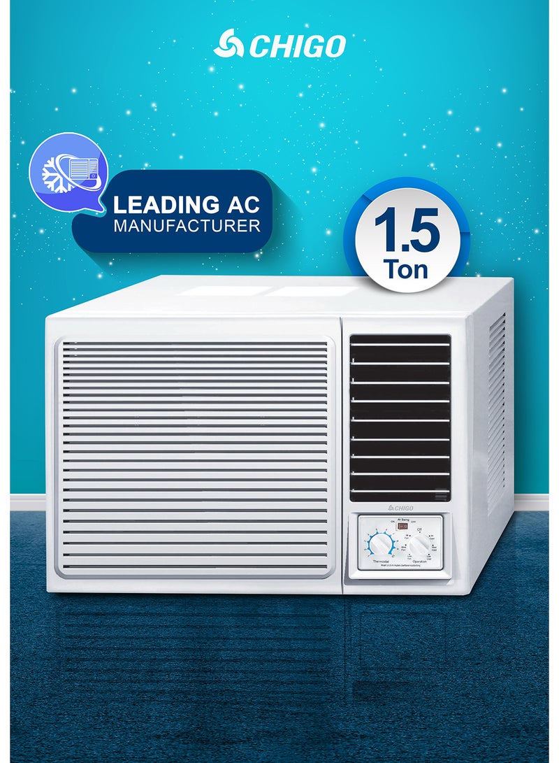 CHIGO 1.5 Ton Window AC | 18000 BTU | High-Performance Air Conditioner | T3 Climate | Low Noise | Rotary Compressor | Energy-Efficient Cooling for Extreme Heat CWA18CO White CWA18CO White  - Image 1