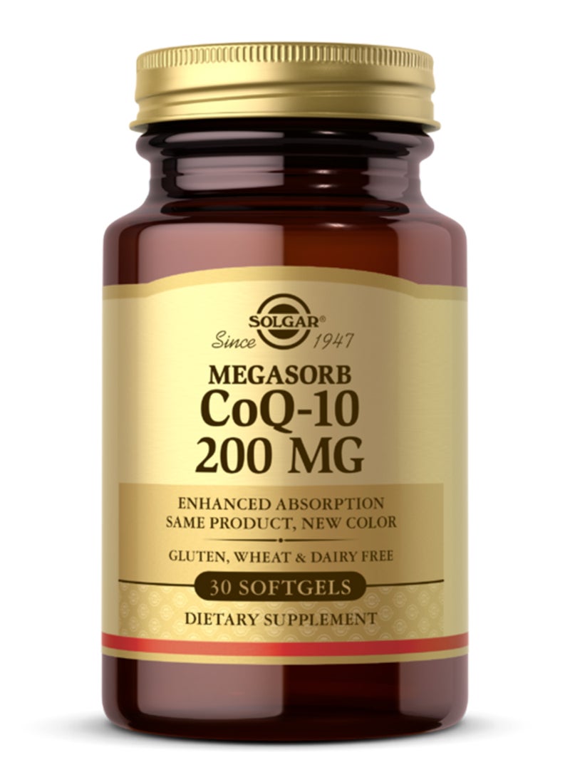 Solgar Megasorb CoQ-10 200 Mg - 30 Softgels - Image 1