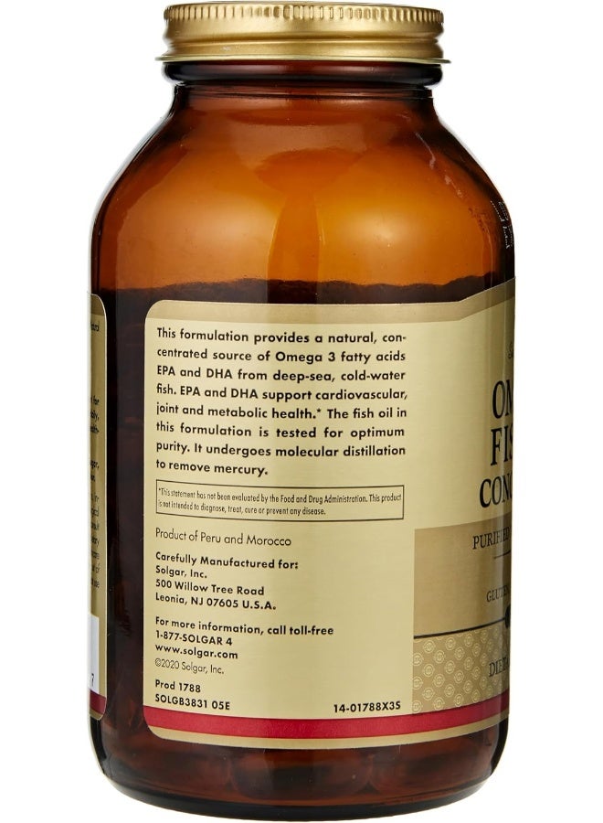 Solgar - Omega-3 Fish Oil Concentrate, 120 Softgels Packaging May Vary - Image 1