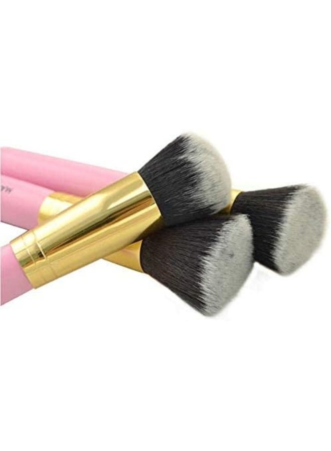 10 فراشي تجميل عصرية أنيقة وردي / ذهبي/ أسود - Image 3