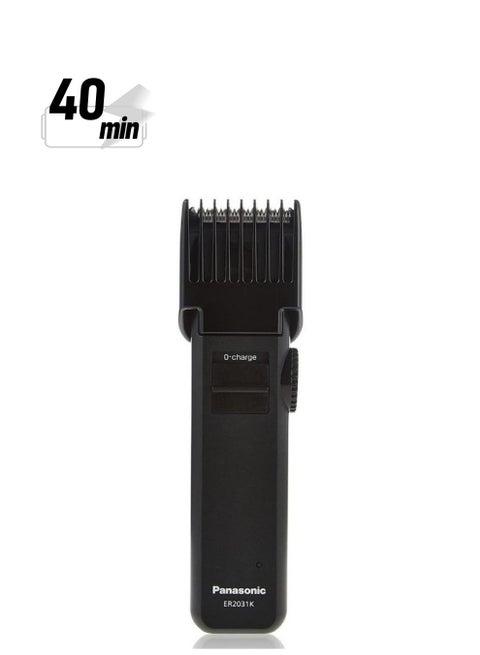 Men'S BeardHair Trimmer,12 Cutting Lengths, 8 Hours Full Charge,40 Min Use, Made In Japan Rechargeable Stainless Steel Blade, Er2031 Black