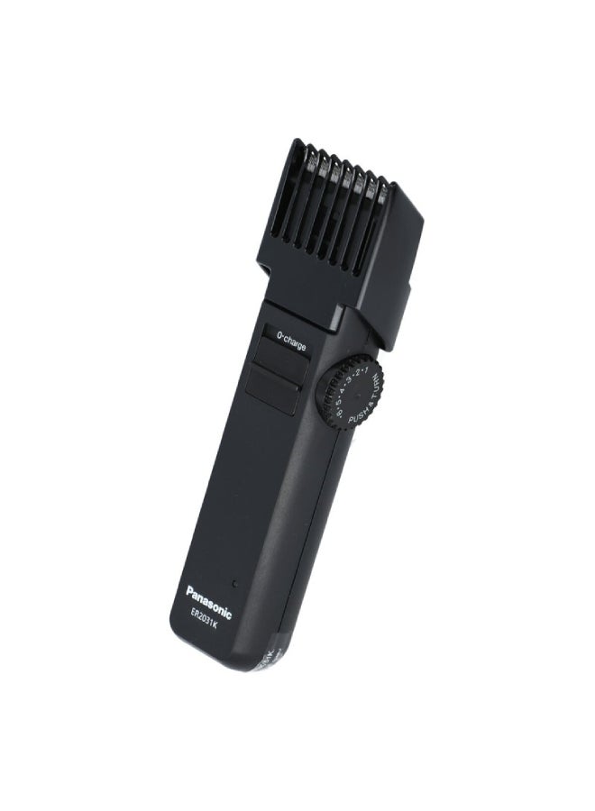 Panasonic Men's Beard & Body Hair Trimmer,12 Cutting Lengths, 8 Hours Full Charge,40 Min Use, Made In Japan Rechargeable Stainless Steel Blade - ER2031K Black - Image 2