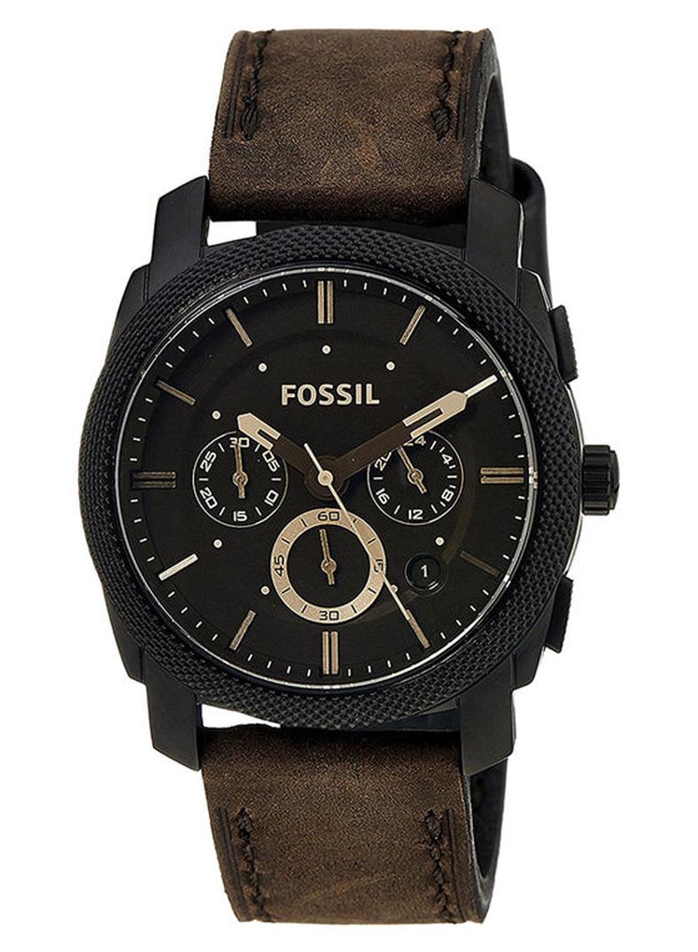 فوسيل ساعة يد بعقارب مقاومة للماء طراز FS4656 - 42 مم - بني للرجال - Image 1