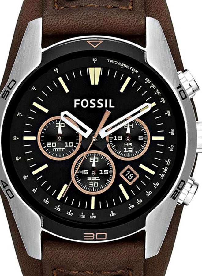 FOSSIL Men's Water Resistant Chronograph Watch CH2891 - 44 mm - Brown - Image 4