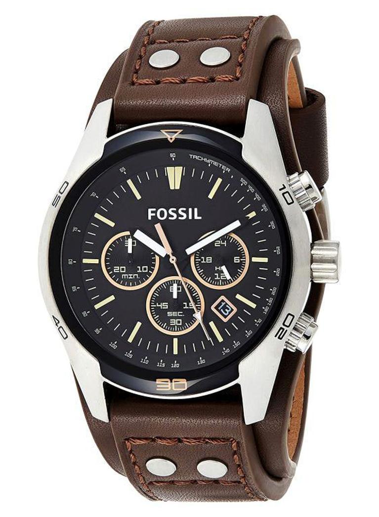 FOSSIL Men's Water Resistant Chronograph Watch CH2891 - 44 mm - Brown - Image 1